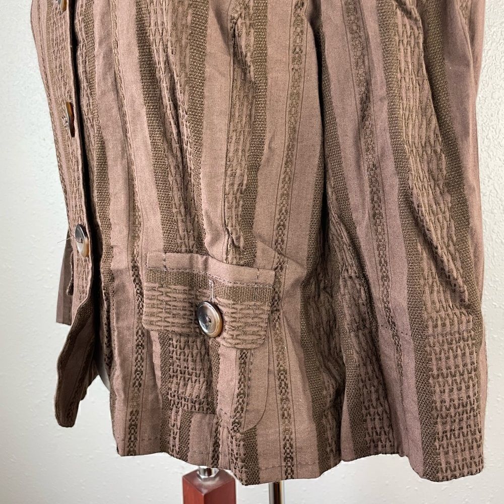 Nine & Company Brown Button Down Jacket Size 12 EUC - Picture 5 of 7